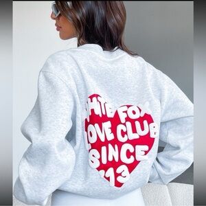 White Fox Boutique Gray Sweatshirt